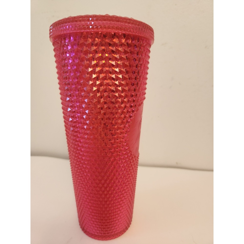 New Starbucks Holiday 2019 Pink Venti Studded Diamond Tumbler Cold Cup 24oz 💎 - Picture 6 of 10